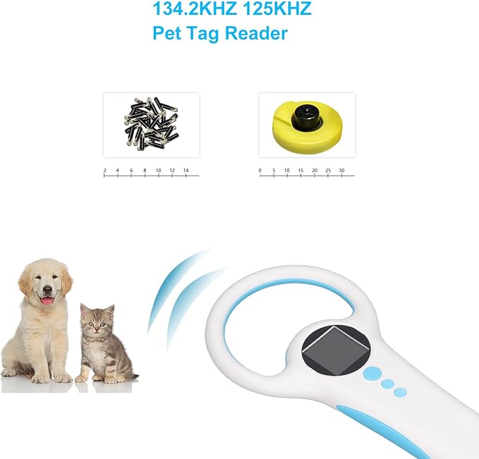 Alomejor Pet Microchip Reader Handheld ID Scanner Quick Recognition for Veterinarians and Pet Owners