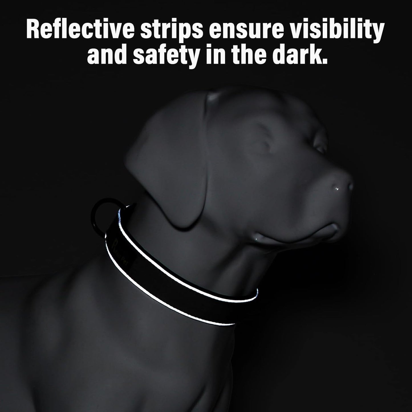 Plutus Pet Tactical Dog Collar, Reflective, Adjustable Heavy Duty Dog Collar, Soft Padded and Comfortable, for Small Medium and Large Dogs (Brown, L)