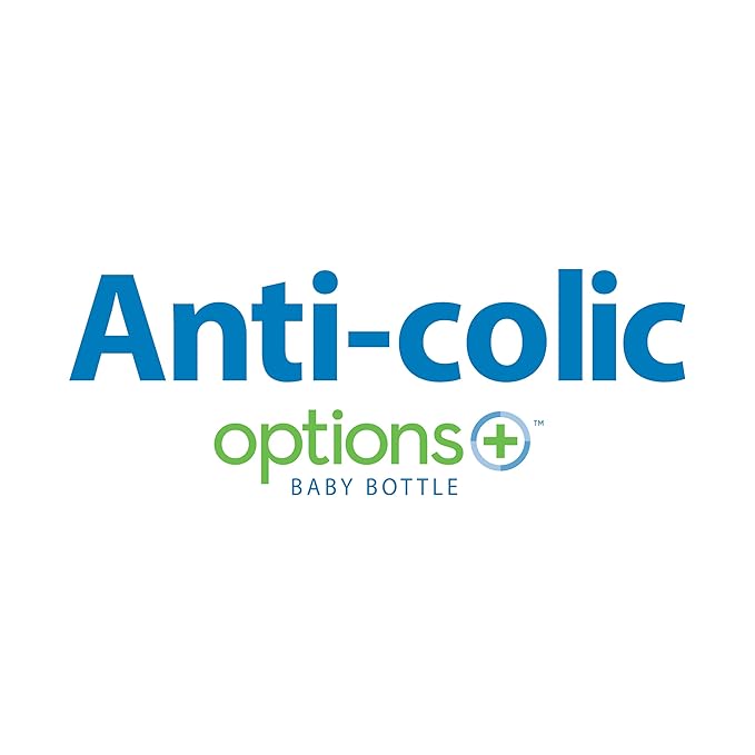 Dr. Brown’s Natural Flow® Anti-Colic Options+™ Narrow Baby Bottles 4 oz/120 mL, with Level 1 Slow Flow Nipple, 3 Pack, 0m+ Blue