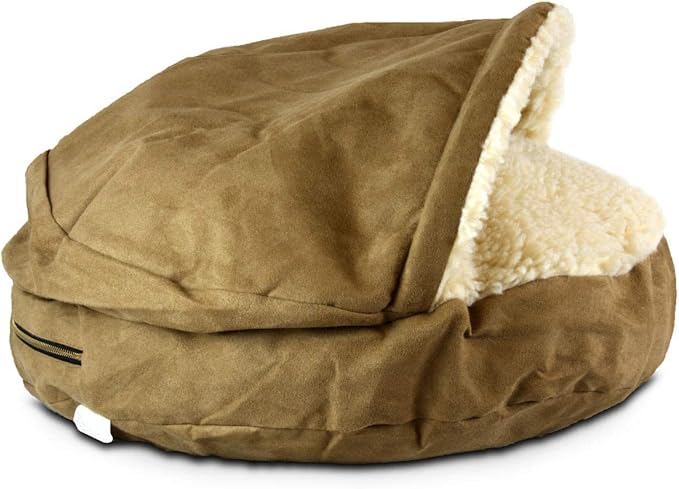Snoozer Luxury Orthopedic Cozy Cave Pet Bed, Large, Camel