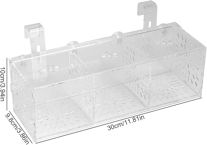 Acrylic Transparent Fish Tank, Breeding Isolation Box Aquarium Hatchery Incubator Holder with Screw Reinforcement, Convenient Use Comes with Isolation Board for Fish Breeding
