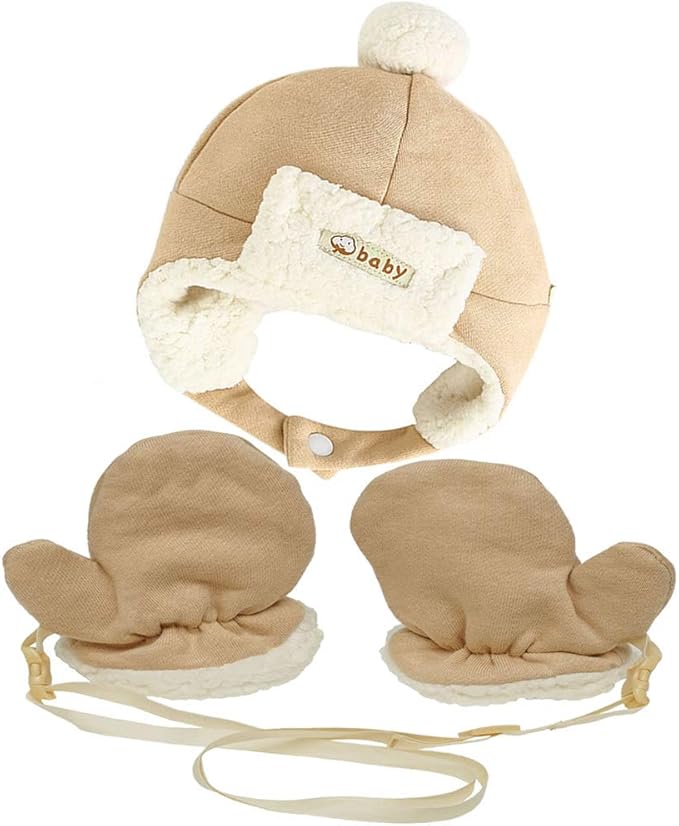 Baby Mittens Sherpa Lined Fleece 0-24 Months Winter