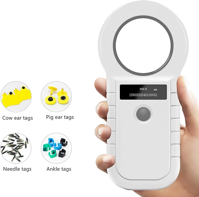 Animal Microchip Reader, Horse Cattle Pets Cat Dog ID Chip Reader Scanner with Display Screen