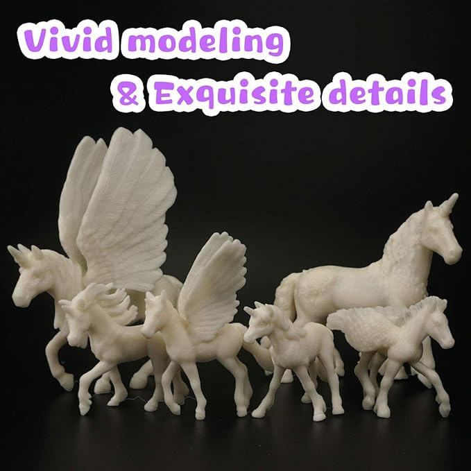 DIY Painting Unicorn Kit Arts and Crafts Set for Kids or Girls Decorate and Drawing 3D Toys for Children Gift(6 Unicorns)
