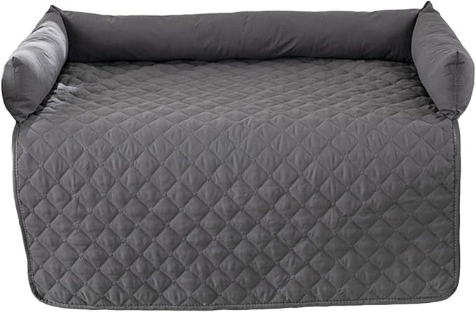 Dog Bed Cover & Couch Protector - Anti-Slip & Waterproof Pet Pad, Cozy Nest for Dogs, Ideal for Sofa, Bed & Car Seat Cushion - Furniture Protector Dark Gray S