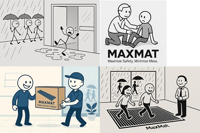 MaxMat® Extra Large Commercial Floor Mat, 3 x 5 Feet Heavy Duty Made in USA