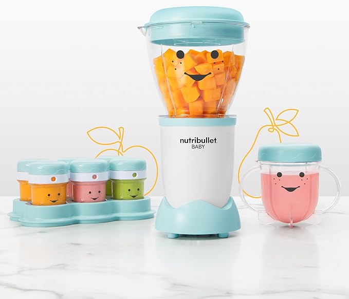 NutriBullet NBY-50100 Baby, 32-oz, Blue (Renewed)