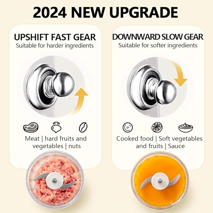 Baby Food Maker Mini Cute and Small Food Processor Puree Blender Grinder Chopper 1.2 Cup Glass Bowl with 6 Blade Electric (Spaceman-White(One Bowl))