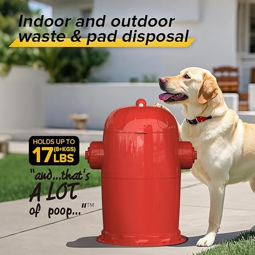 Red Rocket Pets Dog Poop Trash Can Doggy Twist'R, Odor Free Dog Waste Disposal System for Outdoor and Indoor (Medium)