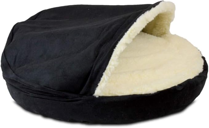Snoozer Luxury Orthopedic Cozy Cave Pet Bed, Large, Black
