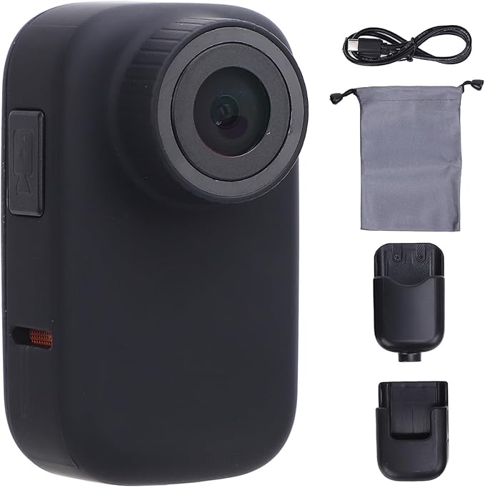 Pet Body Worn Camera, Pet Wearable Body Cam with HD Resolution and Water Design, Lightweight Action Camera for Dog Cat Outdoor Travel Adventures (Black)