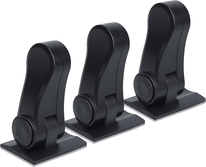 Child Proof Door Lever Lock - 3 Pack - Door Locks for Kids Safety - Door Knob Child Proof - Baby Proofing 3M Adhesive - Door Handle Child Proof - Baby Safety Locks for Toddlers - Black