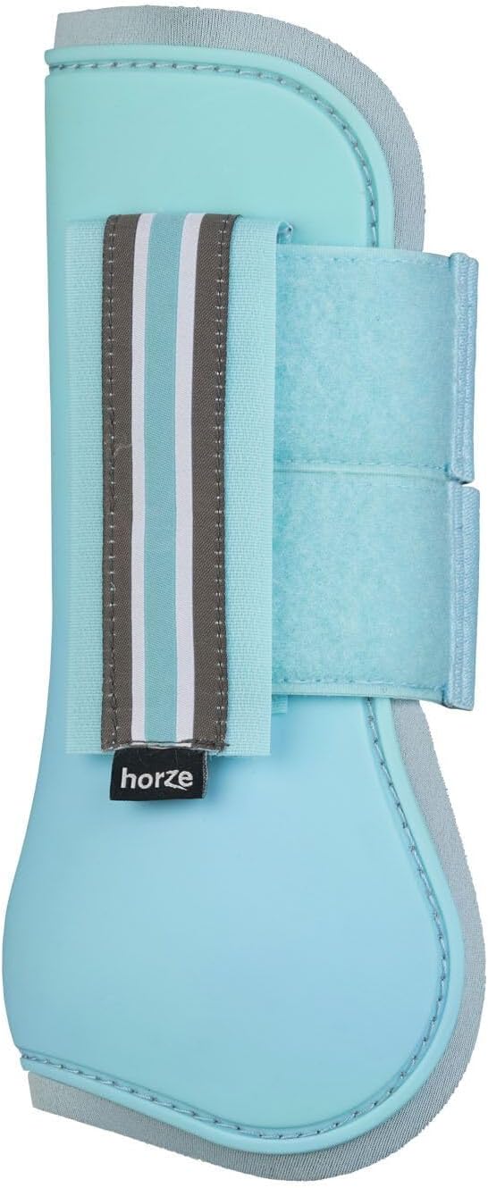 HORZE Adepto Open Front Tendon Boots | Durable Shell with Neoprene Lining - Canal Blue - Cob