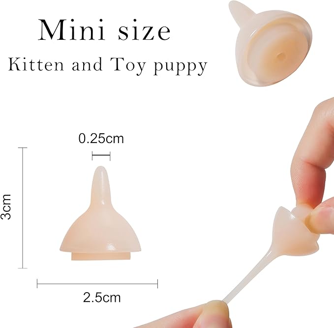 Silicone Feeding Nipples and Syringe for Newborn Kittens, Puppies, Small Animals, Rabbits Dongdong pet