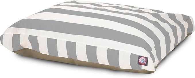 Majestic Pet Shredded Memory Foam Dog Bed Small with Removable Washable Cover – Rectangle Orthopedic Pet Bed–Durable Crate Bed for Senior Dogs - (27x20) S - Trellis - Peach