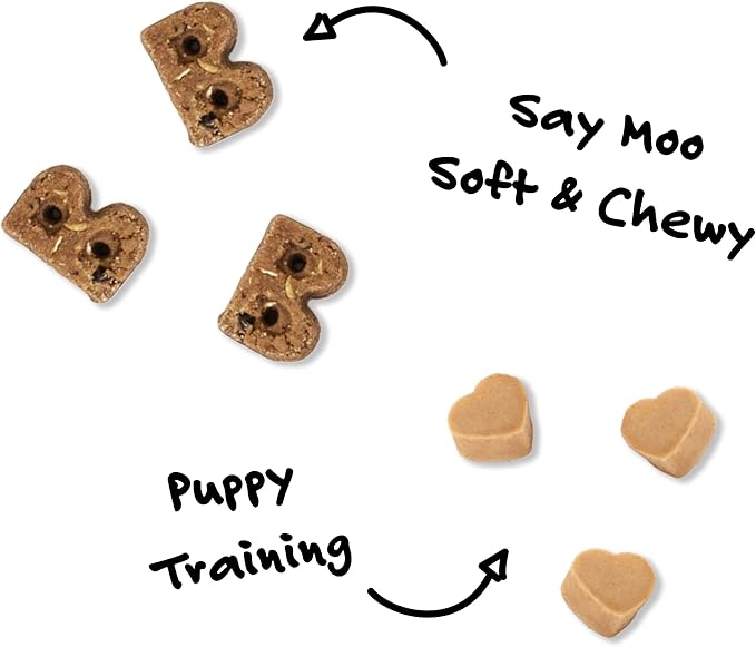 Bocce's Bakery Say Moo Cookie + Bac’n Nutty Training Dog Treat Bundle – Natural, Wheat-Free Soft & Chewy Cookies Made with Real Ingredients and Baked in The USA – 2 Pack Bundle
