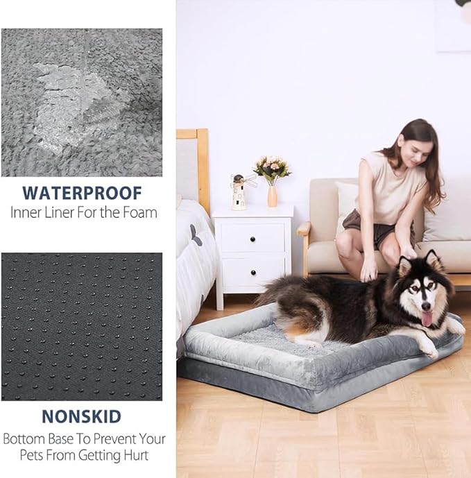 Cozy Washable Pet Bed: Fluffy, Plush Lounger & Soft Mattress for Small or Large Pets - Indoor, Portable Sleeping Mat for Ultimate Comfort (Large)