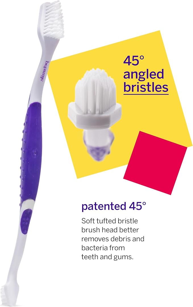 Petsmile Professional Pet Teeth Brushing Kit for Cats & Dogs - Only VOHC Accepted Toothpaste & Patented Toothbrush - Proven to Control Plaque & Tartar Calprox Formula (Rotisserie Chicken, 2.5 Oz)