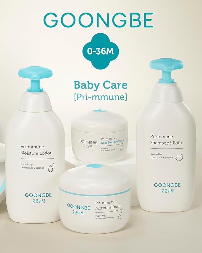 Pri-mmune Shampoo & Bath - Korean Baby Wash - Hypoallergenic Head to Toe Cleanser - Paraben-Free Formula For Sensitive Hair & Skin, 11.8 fl.oz.
