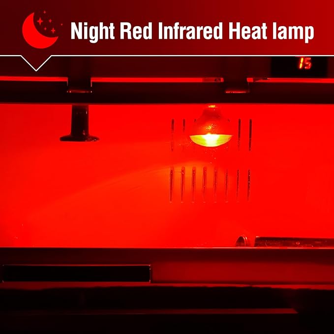 Leoterra 75w Reptile Heat Lamp 2PACK Red Night Heat Lamp Dimmable Heat lamp for Reptiles Night Heat Use E26 Base Long Service Life