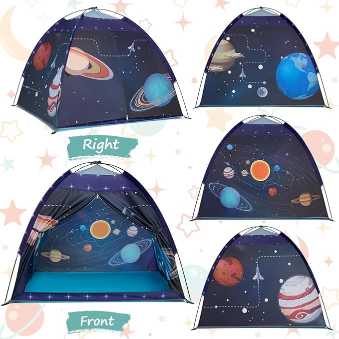 Space World Play Tent-Kids Galaxy Dome Playhouse for Boys and Girls Imaginative Play Popup Tent for Kids Indoor/Outdoor Fun,Perfect Kid’s Gift- 47" x 47" x 43"