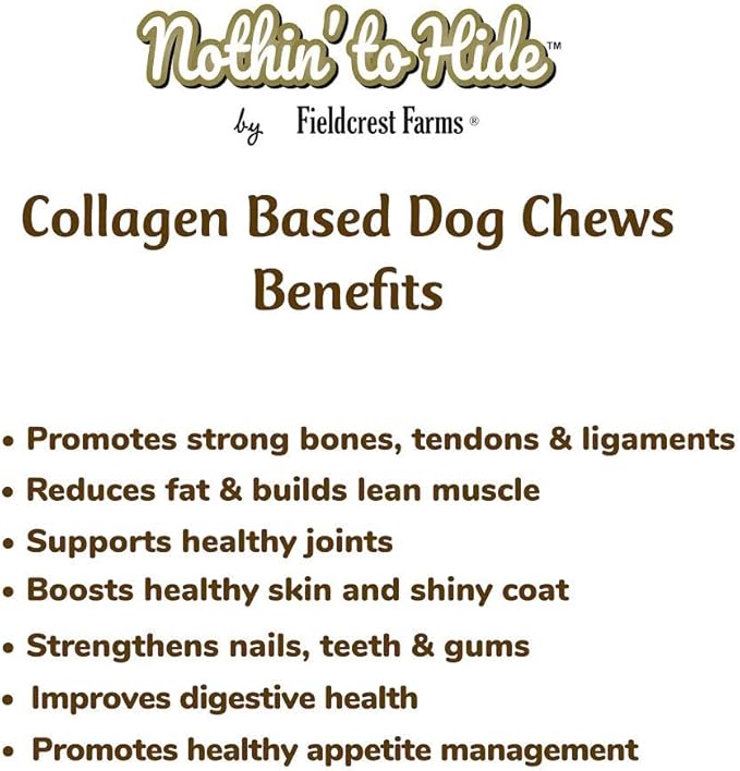 Fieldcrest Farms Nothing to Hide Natural Rawhide Alternative Twist Stix for Dogs - 3 Pack (Chicken, Beef, Peanut Butter) Premium Easily Digestible Chews, Magnet