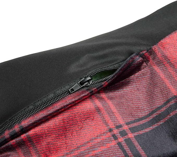 EveryYay by Petco Essentials Pillow Dog Bed 38" L X 30" W X 6" H Large Red Buffalo Check