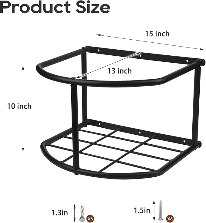 Bucket Holder for Horses Feed,5 Gallon Water and Feed Bucket Holder for Horses,Heavy Duty Metal Wall Mount Water Bucket and Pail Holder for Livestock in Stable (1)