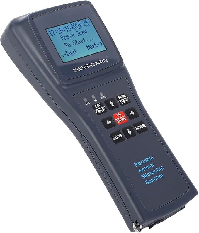 Sonew Pet Microchip Scanner Handheld ID Reader with Capability, Automatic Data Storage & USB Connectivity (Without Bluetooth)
