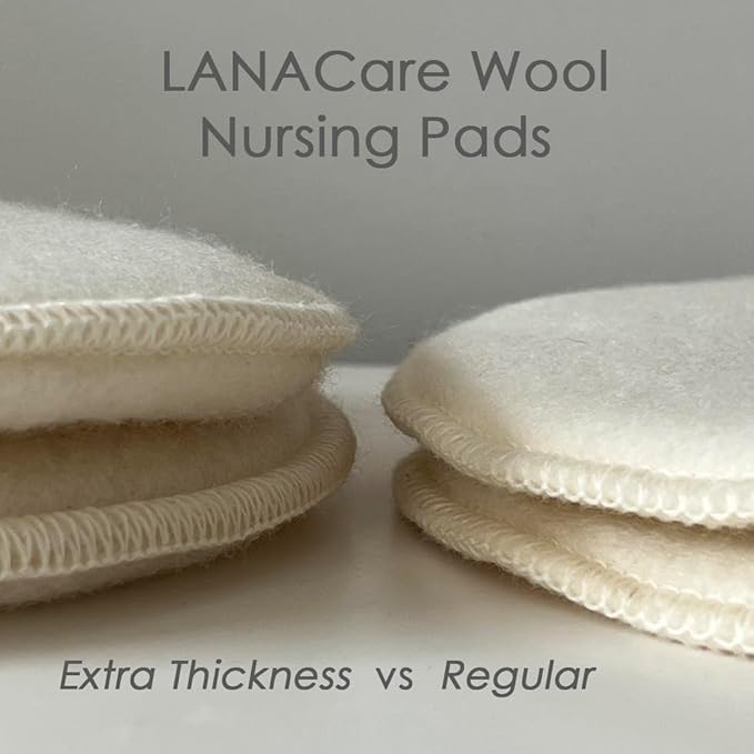 Merino Wool Nursing Pads, Style Softline, Regular Thickness, 5 in. Diameter
