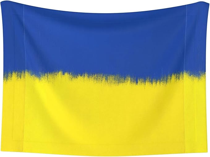Pet Blanket for Couches and Beds, Abstract Artistic Ukrainian Flag, Reversible Double Sided Plush Design with Soft Bumpy Texture and Smooth Surface, Furniture Protector