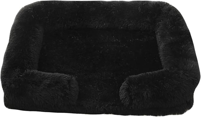 Dog Beds Large Sized dog Orthopedic, Sofa Dog Bed with Waterproof Lining and Nonskid Bottom, Rectangle Washable Dog Bed for Medium Small Dogs and Cats Comfortable ( Color : Black , Size : 23 x 18" )