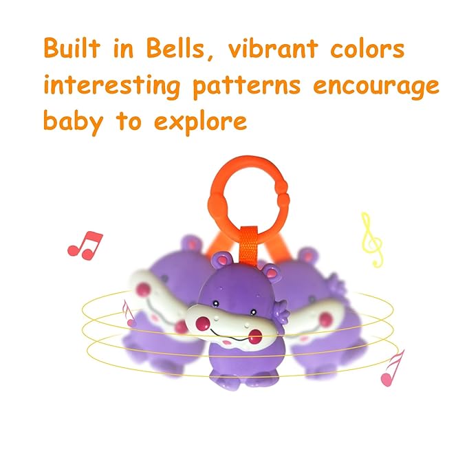 Baby Toys, Cartoon Animal Hanging Rattle Toys, Handbells Baby Rattles, Baby Bed Crib Car Seat Travel Stroller Toys for Infant, Best Birthday Gift for Newborn, 4 Pack