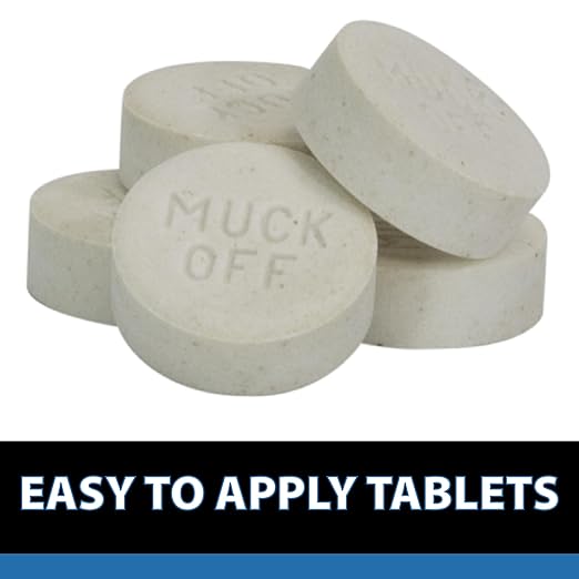 CrystalClear MuckOff, Natural Pond Muck Treatment, Water Garden, Fountain & Bird Bath Sludge Remover, Living Beneficial Bacteria Clarifier with Enzyme, Fish, Aquatic Animal, & Pet Safe, 24 Tablets