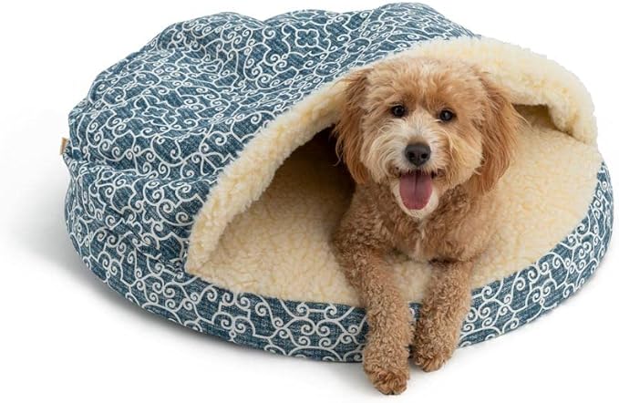 Snoozer Luxury Orthopedic Cozy Cave Pet Bed, Ramey Oxford - Large