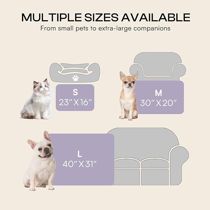 Luciphia 1 Pack 3 Blankets, Cute Cat Printed Fluffy Fleece Pet Blanket for Dogs Cats Washable, Warm Soft Throw Cover for Crate Couch, Gifts Puppy Essentials,Purple/Grey/Khaki, Small (23x16 inch)