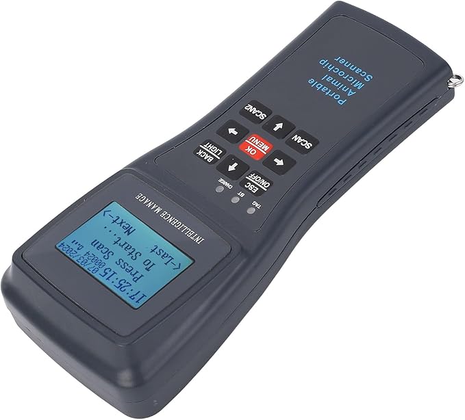FILFEEL Handheld Pet Microchip Scanner Low Frequency Reader with for Animal Ear Tag and High Accuracy Microchip Identification (#1)