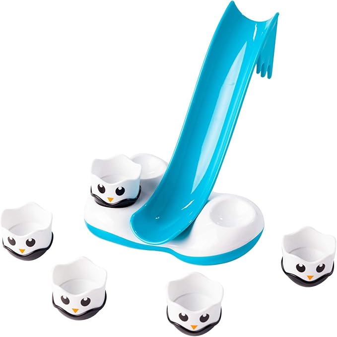 Fat Brain Toys Waddle Bobbers, Kids Bath Toys, Bath Time Fun Playset with Floating Penguins