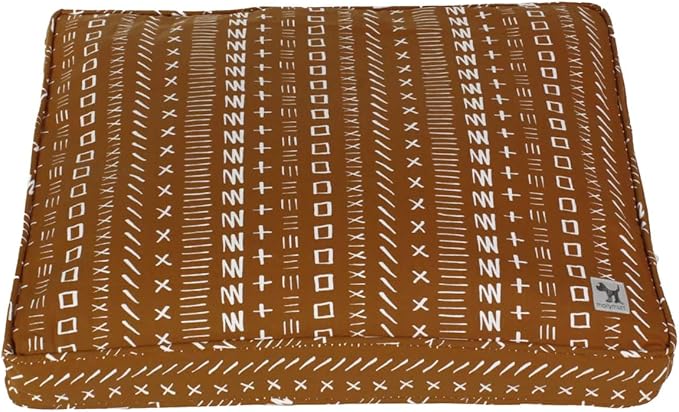 Molly Mutt Sheepy Wool Crate Mat - 100% Cotton Canvas Cover with Temperature-Regulating 100% Natural Wool-Filled Insert Dog Bed - Soft & Supportive Wool-Filled Bed - (54"x37"x2.5", Everywhere)