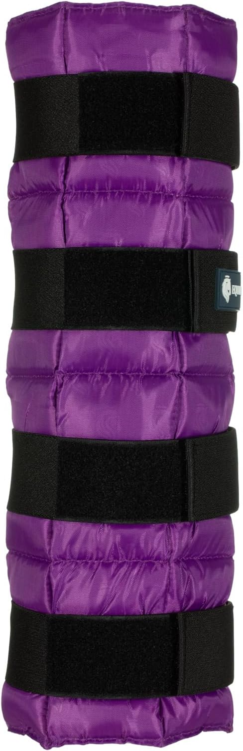 Equinavia Cool Relief Therapy Ice Boots Leg Wraps Pair for Horses, Gel Pack with Adjustable Straps | 16.5" x 15.5" with Storage Bag - Purple - Pair - One Size