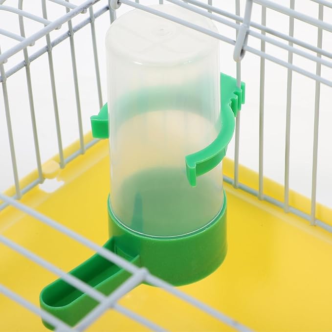 Small Bird Travel Cage:Portable Small Bird cage with Parrot Feeder Cups & Standing Perch for Parakeets Lovebirds Parrotlets