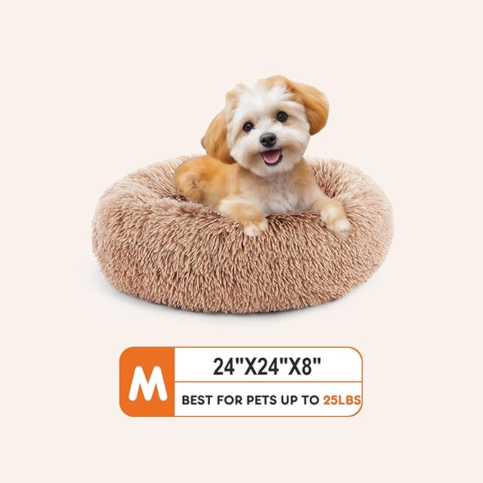 Sweetcrispy Orthopedic Dog Bed, Memory Foam Puppy Sleeping Sofa for Medium Pets with Washable Removable Cover Non-Slip Base Waterproof Liner Egg Crate, Classic Brown, 28" L x 23" W x 6.5" Th