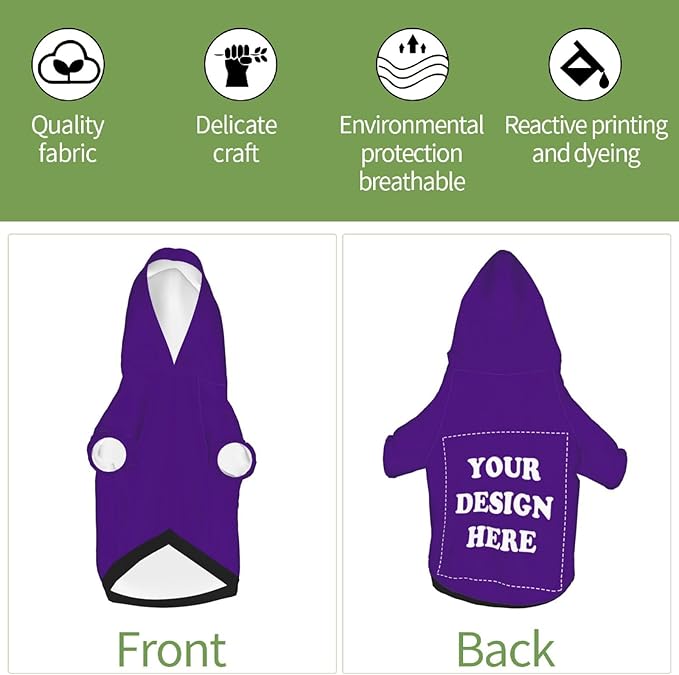 Dog Costume, Custom Dog Hoodie, Dog Name Costume Holiday Pet Pajamas Outfit, Personalized Pet Coat Costumes for Small Medium Large Dogs and Cats for Winter, Indigo, XS