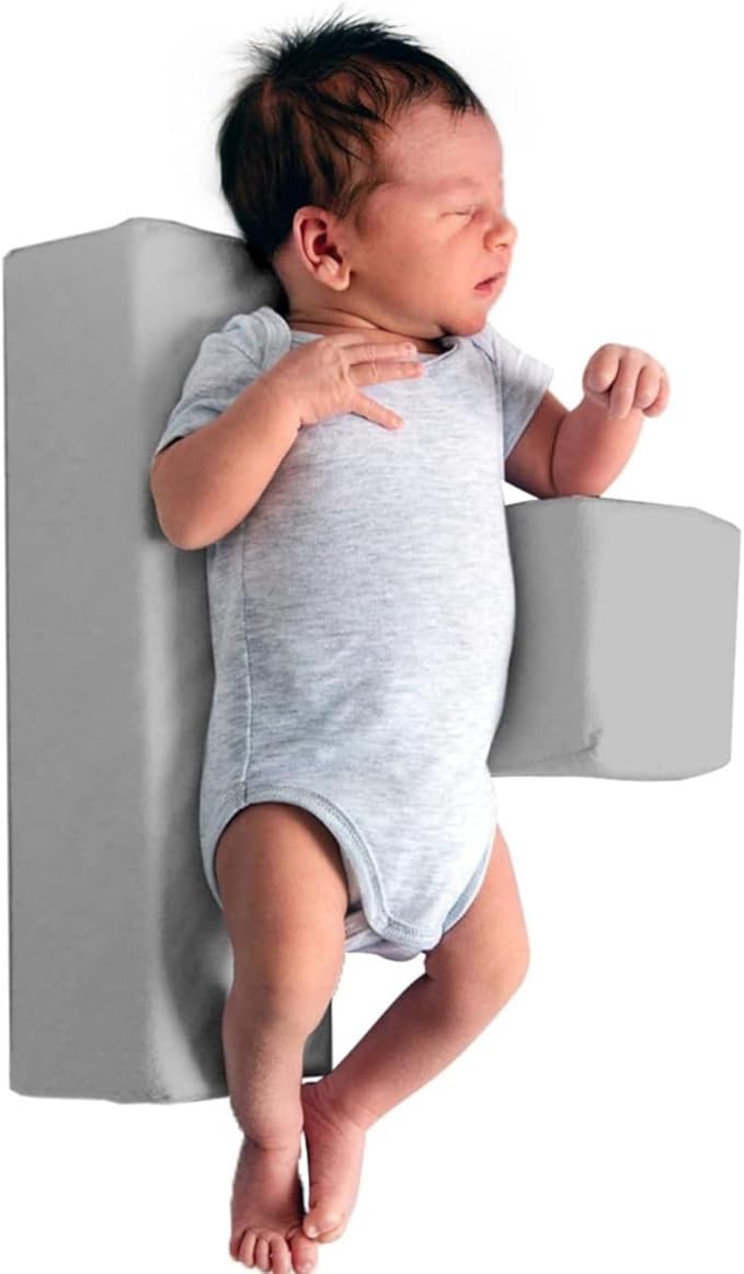 Baby Side Sleeper Weddge Adjustable Soft and Breathable Pillow,Gray-1PC