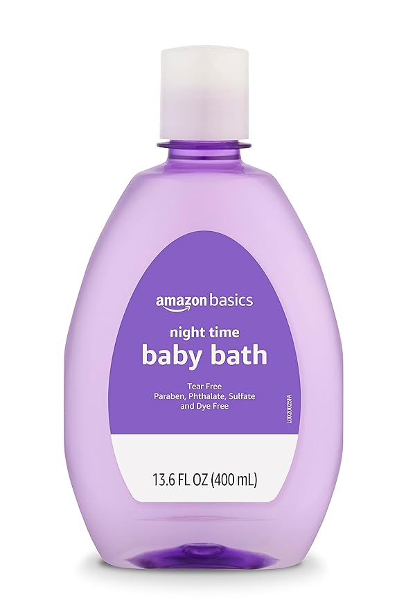 Amazon Basics Night-Time Baby Bath, Lightly Scented, 13.6 Fl Oz (Pack of 1) (Previously Solimo)