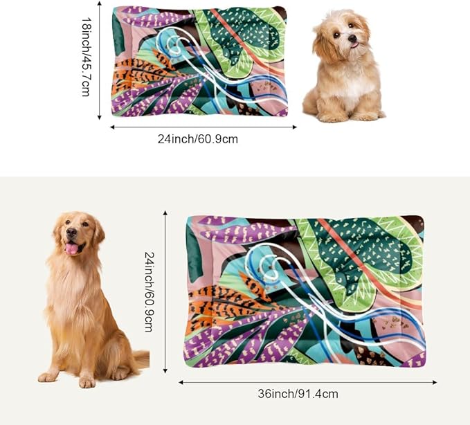 Dog Bed Crate Pad Dog Sleeping Mat Create Pad Bed for Crate Small Washable Non-Slip Cushion for Cages Medium Size Mats Crates Puppy Washable Indoor Outdoor 24X18 Inch