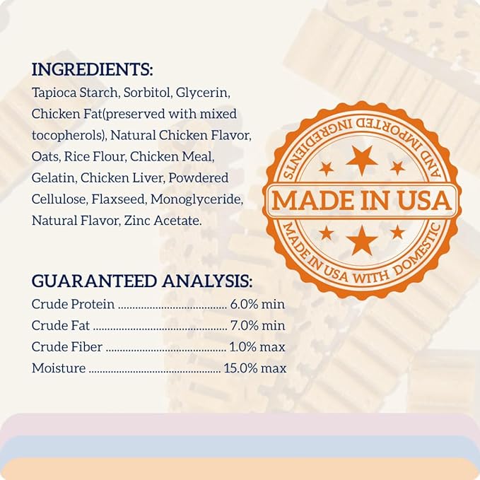 Groovies Flexible Dog Dental Chews with Patented DentalFit Technology to Help Support Tartar Control & Fresh Breath, Large Dog Chews for 25-50 lb Dogs, USA Manufactured Oral Care, 12 Chews