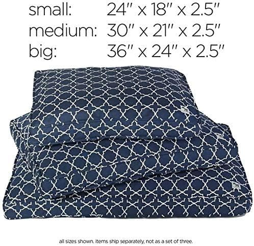 Molly Mutt Sheepy Wool Crate Mat - 100% Cotton Canvas Cover with Temperature-Regulating 100% Natural Wool-Filled Insert Dog Bed - Soft & Supportive Wool-Filled Bed - (42"x28"x2.5", Everywhere)