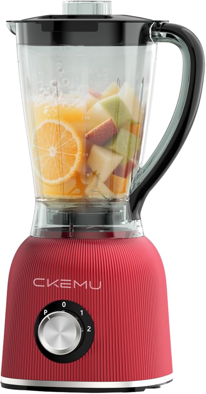 Professional Blender | 8-Cup Big Capacity | Powerful 25,000RPM Motor | Perfect for Smoothies, Shakes, and Frozen Drinks | BPA-Free & Dishwasher-Safe | Red