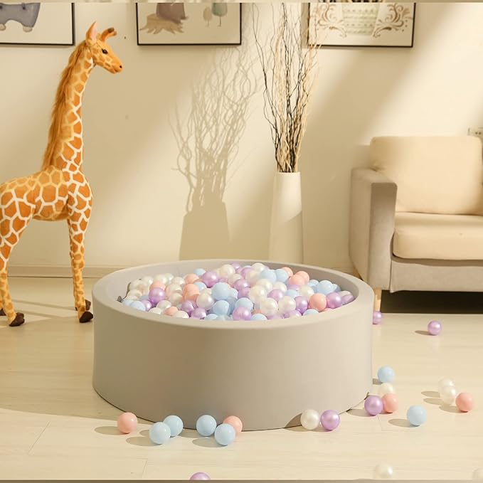 GOGOSO Ball Pits Balls for Toddlers Pack of 50 100 200 Plastics Shape Ball Non-Phthalate Non-BPA Non-Toxic 2.2-Inch Crush Proof Play Balls